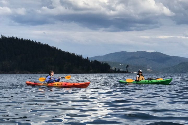 a small boat in a body of water