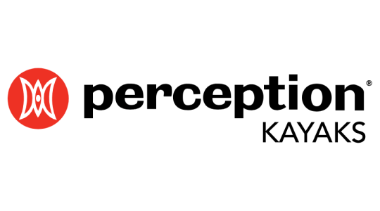 Perception Kayaks logo with red emblem and text.